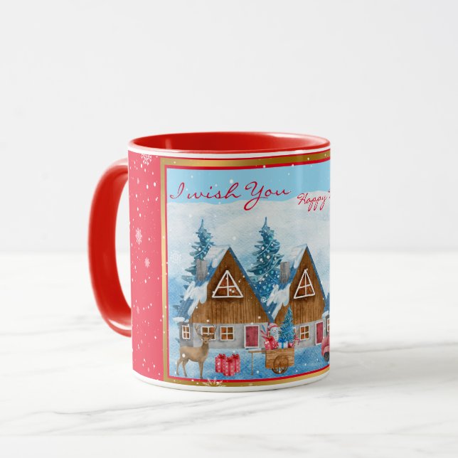 Magical Holiday Winter Landscape Customize Mug (Front Left)
