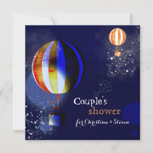 Magical Hot Air Balloons Couples Shower Invitation