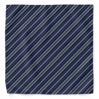 Magical House Striped Bandana Blue and Silver