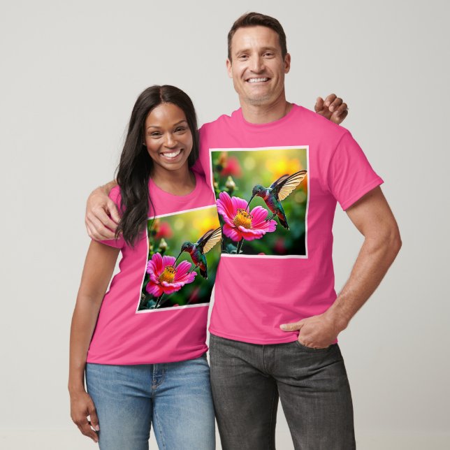 Magical Hummingbird Moments Design T-Shirt (Unisex)