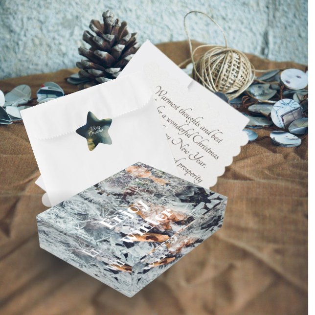 Magical ice crystals pattern with fallen leaves paperweight (Creator Uploaded)