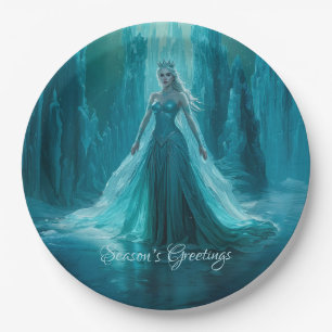 Magical Ice Queen Winter Christmas Paper Plates