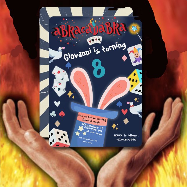 Magical Illusions Birthday Party Invitation Show (Creator Uploaded)