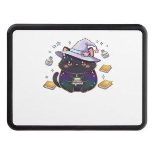 Magical Introvert Cat Pastel Witch Hat Halloween Hitch Cover