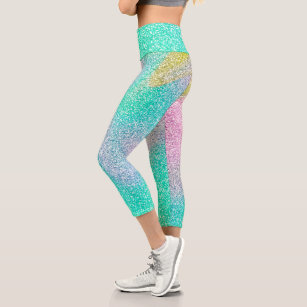 Holographic Iridescent Trippy Multicolor Fluid Leggings