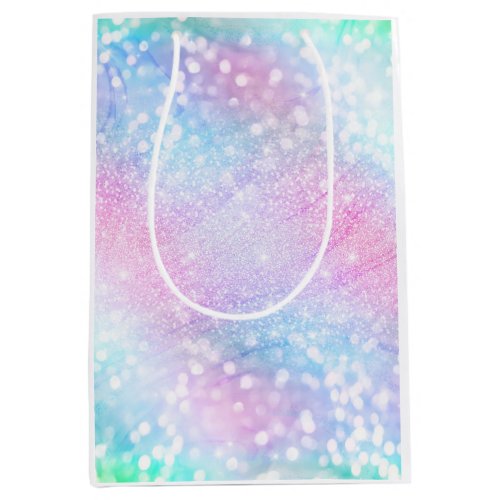 Magical Iridescent Glitter Sparkles Pink Design Medium Gift Bag