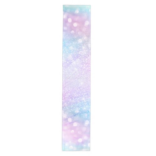 Magical Iridescent Glitter Sparkles Pink Design Medium Table Runner