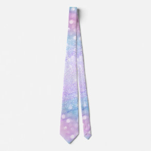 Magical Iridescent Glitter Sparkles Pink Design Neck Tie