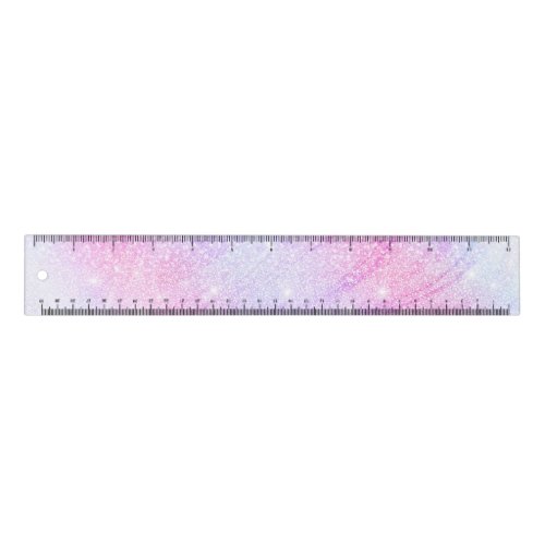 Magical Iridescent Glitter Sparkles Pink Design Ruler