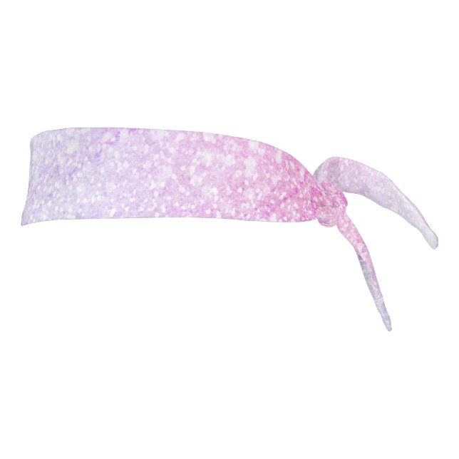 Magical Iridescent Glitter Sparkles Pink Design Tie Headband (Rotate 90)