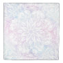 Magical Iridescent Poinsettia Flower Mandala White Duvet Cover