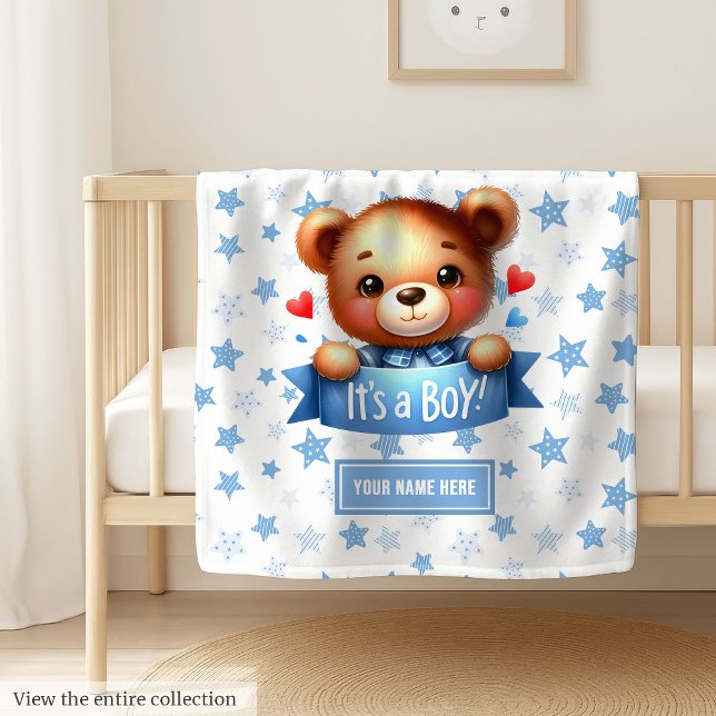 Magical It’s a Boy Teddy Blanket for Baby Boy (Magical It’s a Boy Teddy Blanket for Baby Boy)