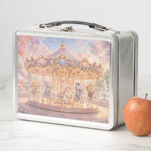 Magical Jungle Carousel Dreams Metal Lunch Box
