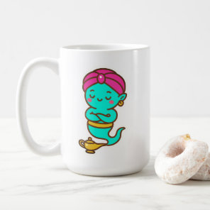 Magical Kawaii Djinn – Neon Spirit Coffee Mug