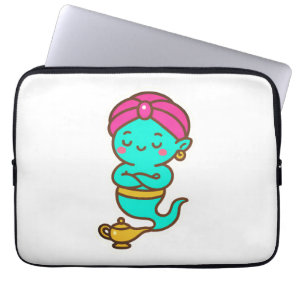 Magical Kawaii Djinn – Neon Spirit Laptop Sleeve