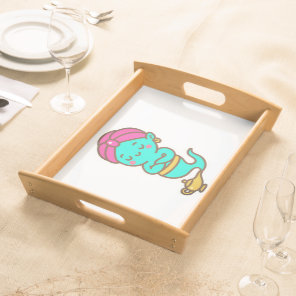 Magical Kawaii Djinn – Neon Spirit Serving Tray