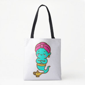 Magical Kawaii Djinn – Neon Spirit Tote Bag