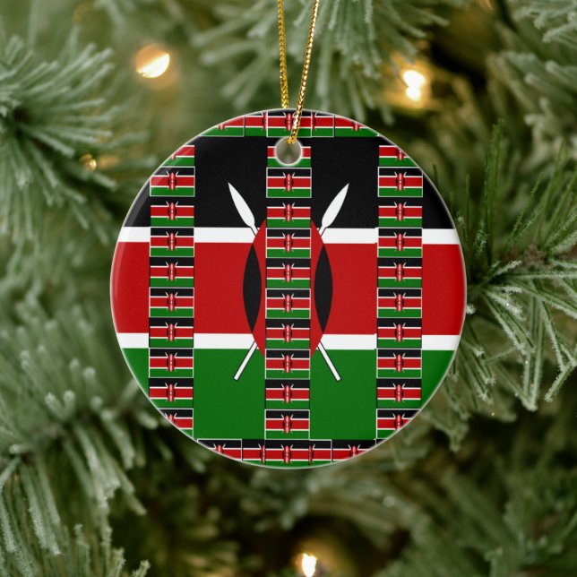 🇰🇪 Magical Kenya: Frame of Unity and Pride  Ceramic Ornament (Tree)