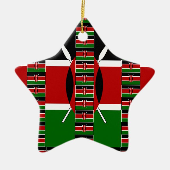 🇰🇪 Magical Kenya: Frame of Unity and Pride  Ceramic Ornament (Front)