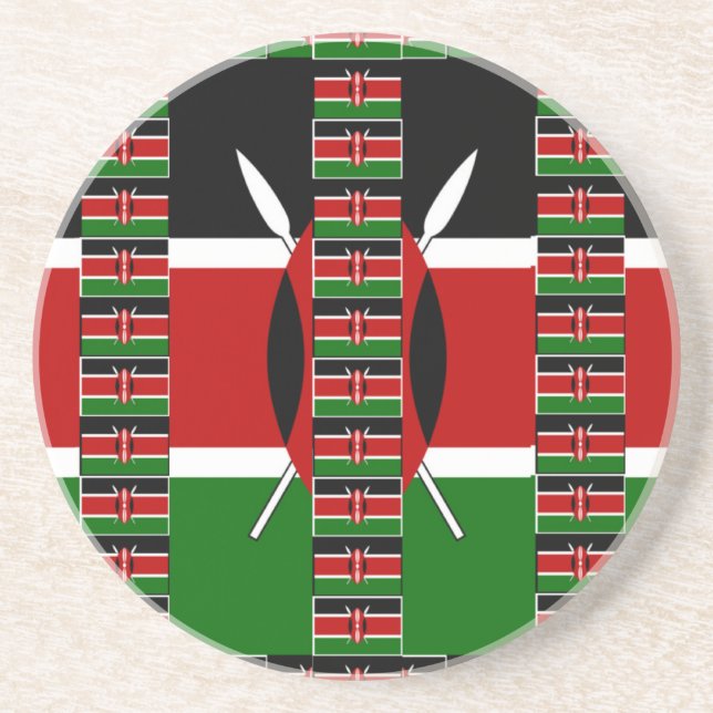 🇰🇪 Magical Kenya: Frame of Unity and Pride Sandstone Coaster (Front)