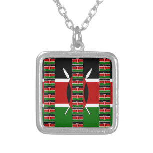 🇰🇪 Magical Kenya: Frame of Unity and Pride Silver Plated Necklace