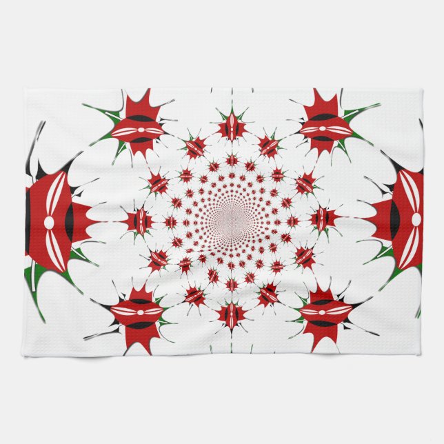 Magical Kenya: Kaleidoscope Culture identity 🇰🇪  Kitchen Towel (Horizontal)