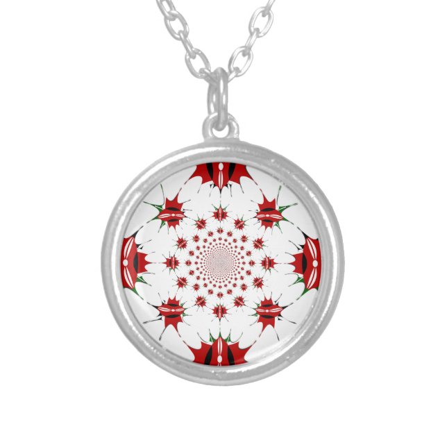 Magical Kenya: Kaleidoscope Culture identity 🇰🇪  Silver Plated Necklace (Front)