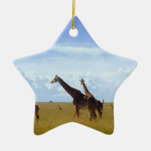 Magical Kenya Keepsake: Nairobi Park Holiday Ornam Ceramic Ornament