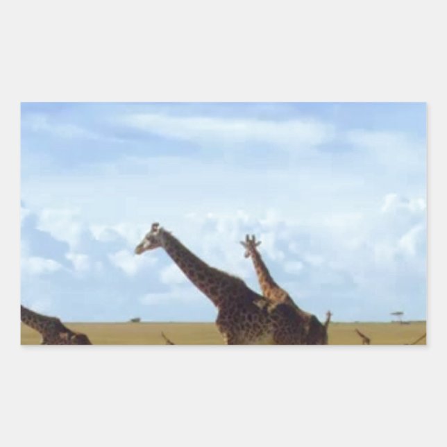 Magical Kenya Keepsake: Nairobi Park Holiday Ornam Rectangular Sticker (Front)