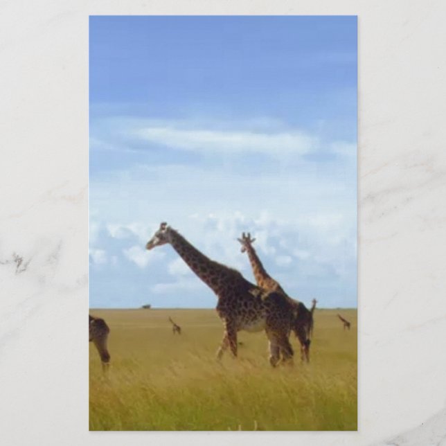 Magical Kenya Keepsake: Nairobi Park Holiday Ornam Stationery (Front)