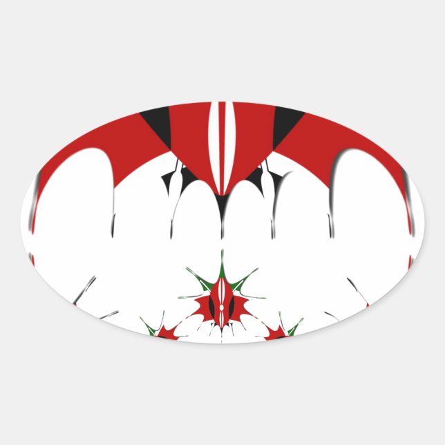 Magical Kenya: Symmetry of Heritage Modernity 🇰🇪 Oval Sticker (Front)
