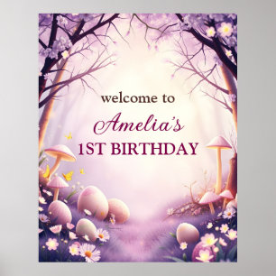 Magical Kids Easter Themed Birthday Welcome Poster
