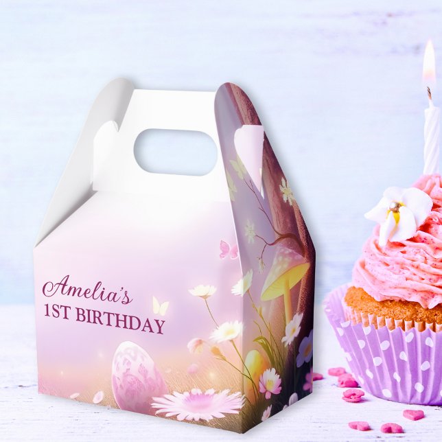 Magical Kids Pink Easter Themed Birthday Favor Boxes (Magical Kids Pink Easter Themed Birthday Favor Boxes)