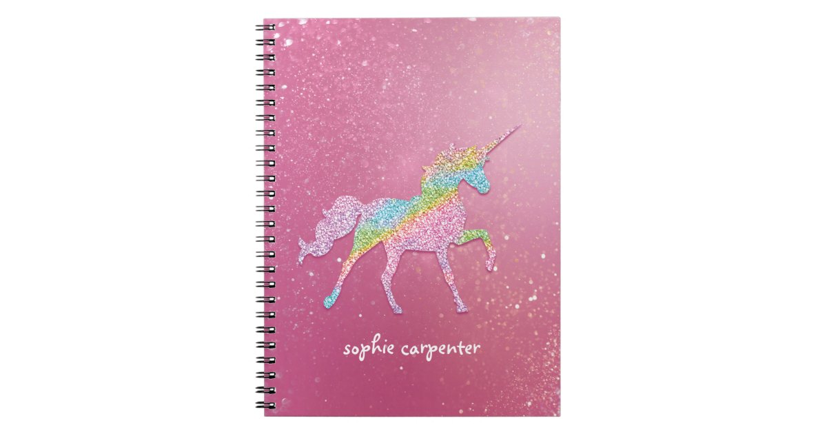 Unicorn Sequins Notebook Set - Rainbow Unicorn Diary for Girls