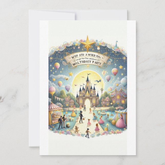 "Magical Kingdom Birthday Celebration" Invitation (Front)