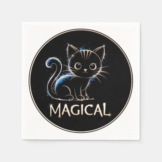 Magical Kitten Napkins (Front)