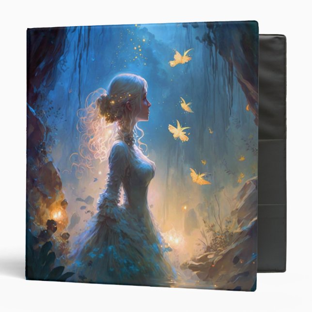 Magical Lady In Water Fantasy Art  3 Ring Binder (Front/Inside)
