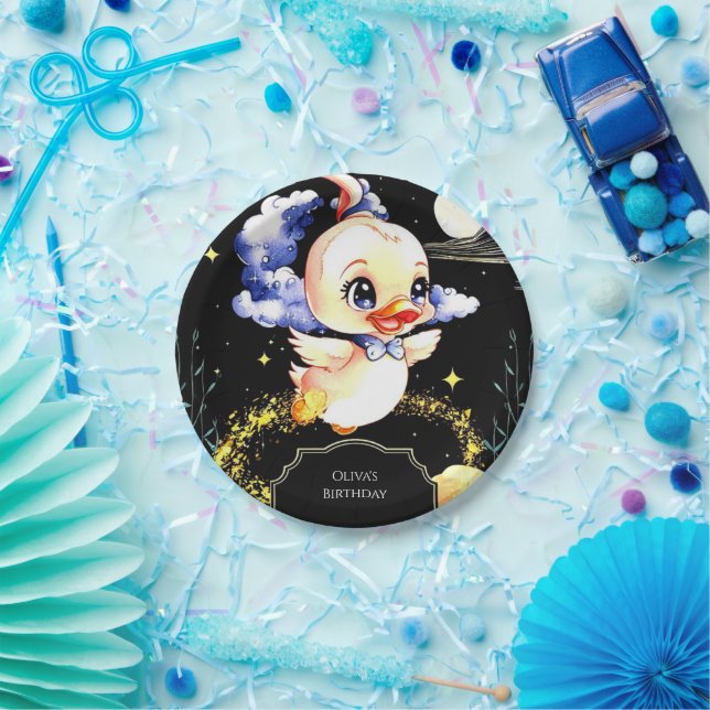 Magical Lake Duck Birthday Paper Plates (Party)