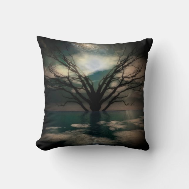 Magical Landscape Throw Pillow (Front)