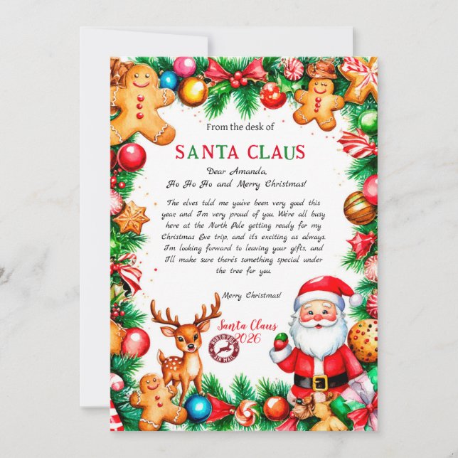 Magical Letter from Santa Card (Front)
