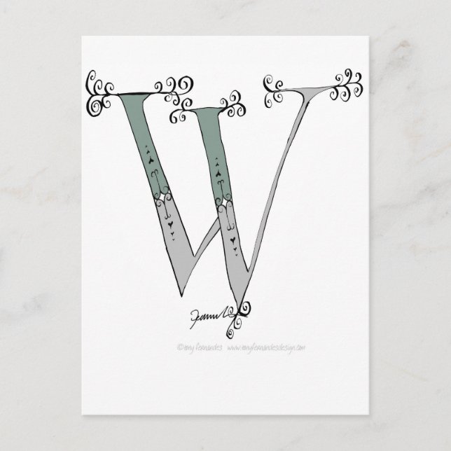 Magical Letter W from tony fernandes design Postcard (Front)