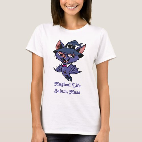 Magical Life Salem Mass Witch Bat T_Shirt