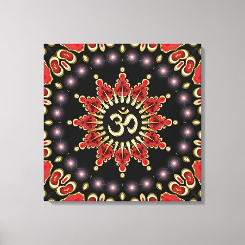 Magical Light Aum Star New Age Wrapped Canvas