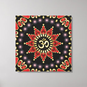 Magical Light Aum Star New Age Wrapped Canvas Print