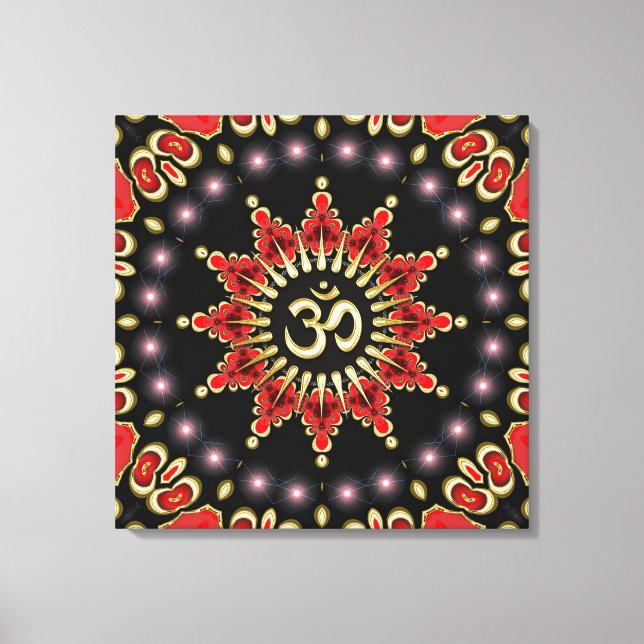 Magical Light Aum Star New Age Wrapped Canvas Print (Front)