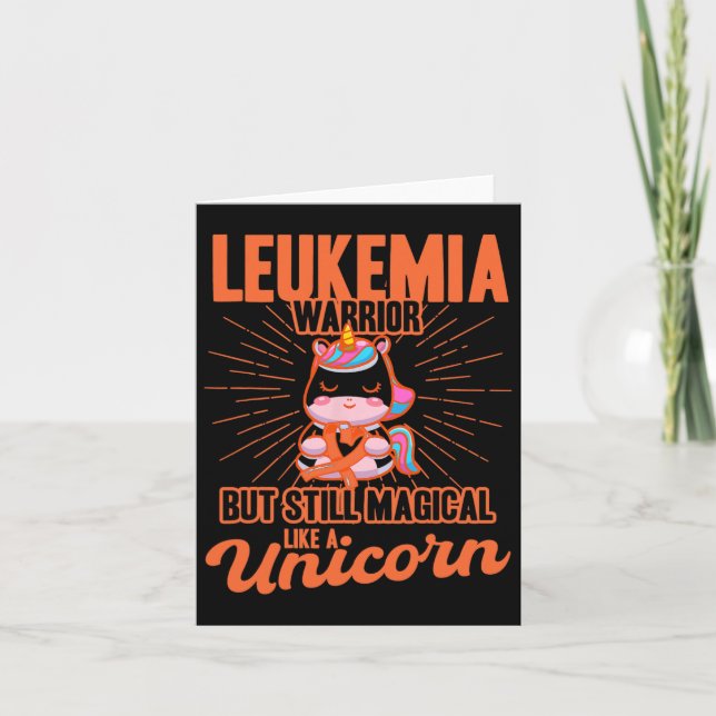 Magical Like A Unicorn Leukemia Awareness  Card (Front)