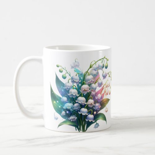 MAGICAL LILY OF THE VALLEY FLOWER COFFEE MUG