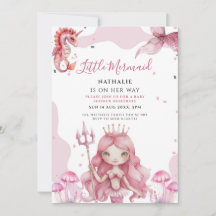 magical little Mermaid Baby Shower invitation