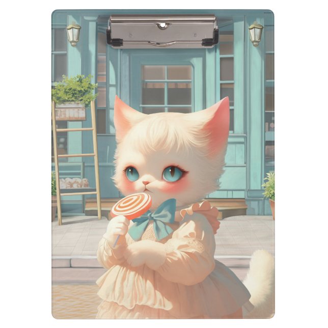 Magical Lollipop: Bao Bao Baby Cat Sweet Shop Clipboard (Front)