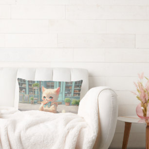 Magical Lollipop: Bao Bao Baby Cat Sweet Shop Lumbar Pillow